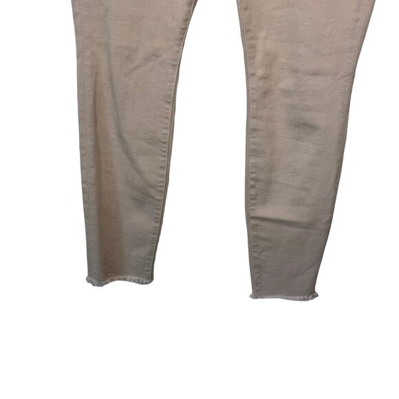 MOTHER High Waisted Looker Ankle Fray Wash: Khaki Size 27 - Picture 6 of 10